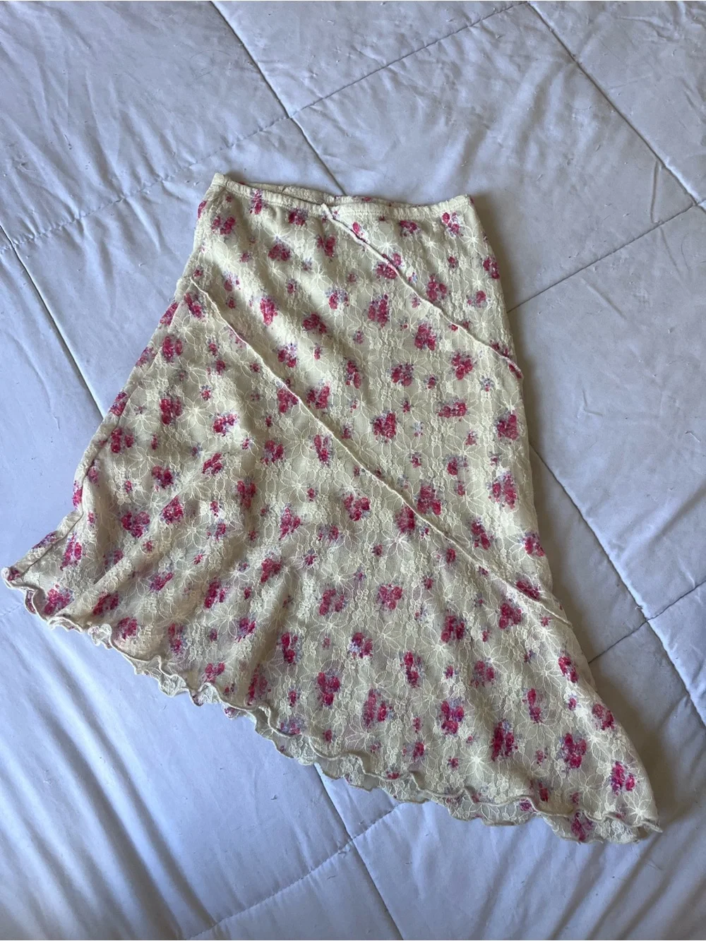 Art Class Floral Shirt & Skirt Set, Sz Small